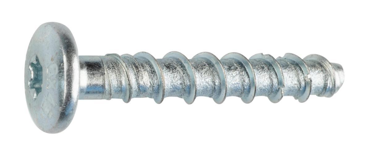 Betoniruuvi Sormat S-CSA P kupukanta matala ZN - BETONIRUUVI MATALA KUPU ZN SORMAT S-CSA P (L) 6X35/1 TX30
