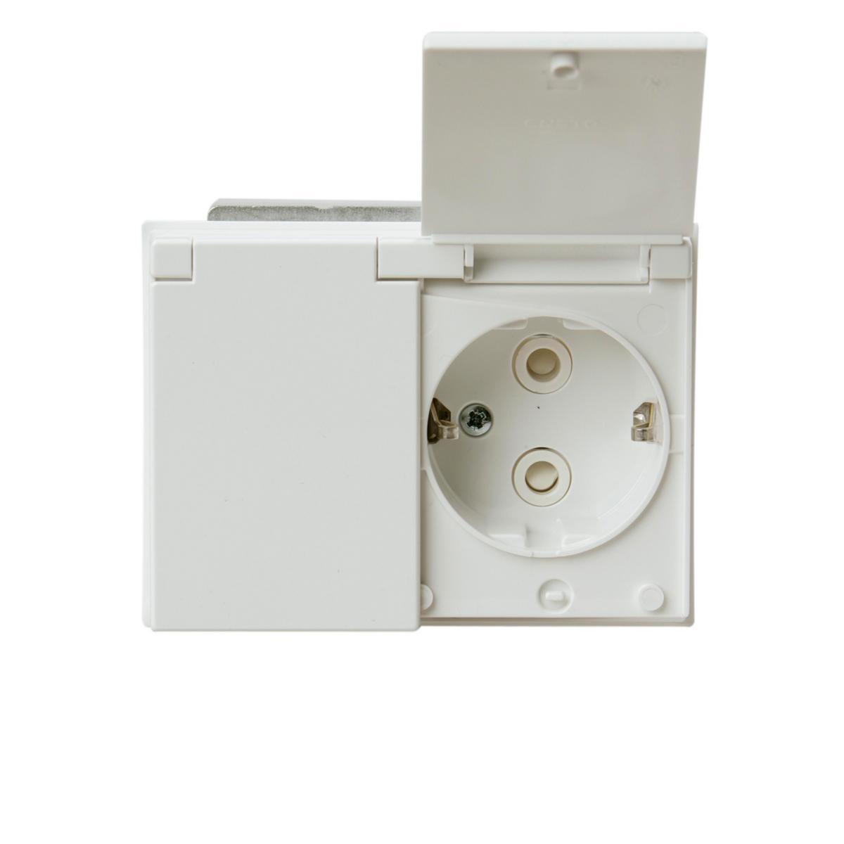 Pistorasia ABB Impressivo upotettava IP44 – Myymälävalikoima (DIY) - PISTORASIA IMPRESSIVO 302EK-84P 2-OS IP44 VA 1kpl