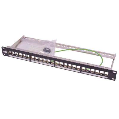 PANEELI 19" RJ45 EUROLAN CAT6A FTP 1U 24/0 TYHJÄ KEYSTO